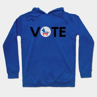 Vote Democrat - Black Text Hoodie